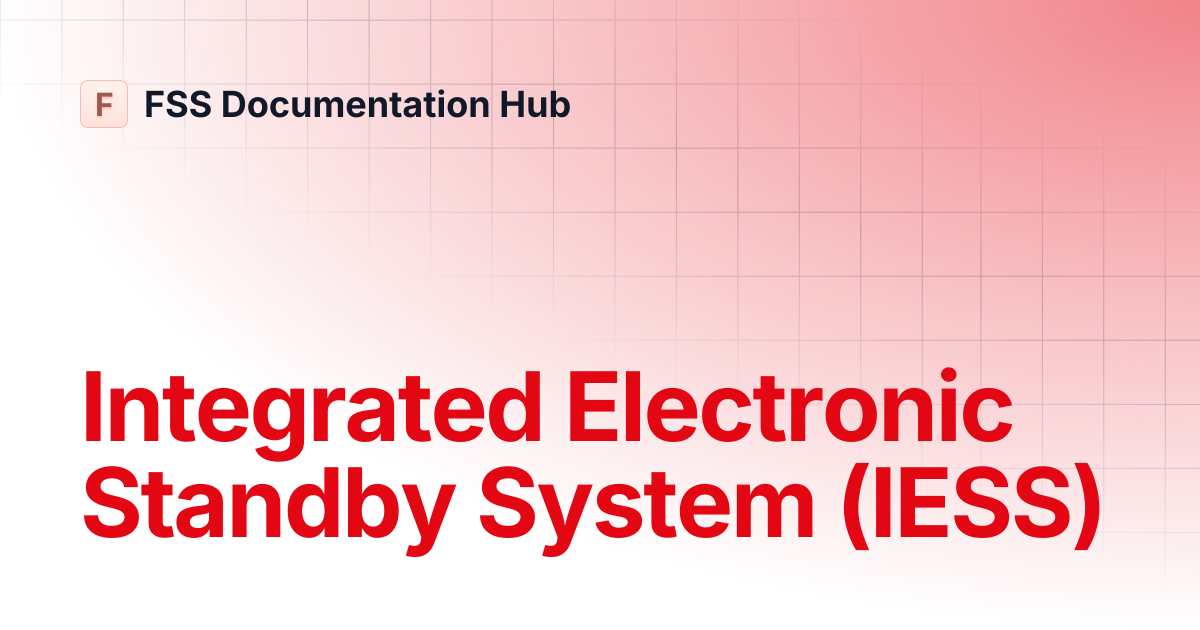 Integrated Electronic Standby System (IESS) | E-Jet Series | FSS ...